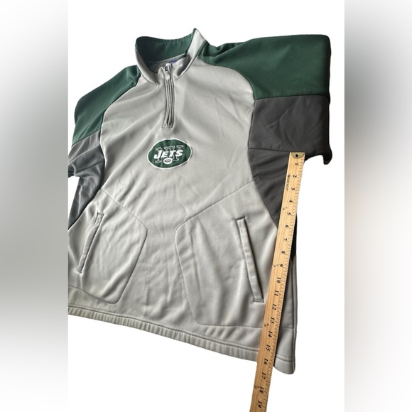 Men’s NY Jets Football NFL Team Apparel Pullover Quarter Zip XL Lined Shirt - Picture 6 of 13
